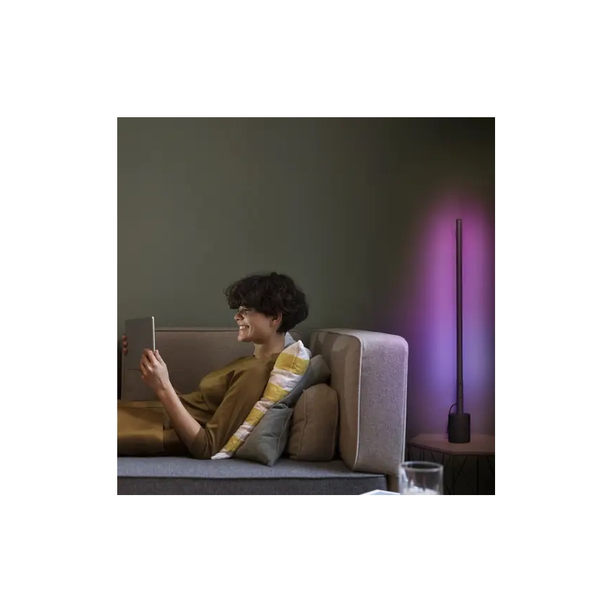 Ledvance - LED RGBW Stmievateľná stojacia lampa SMART+ FLOOR LED/8W/230V 2700-6500K Wi-Fi čierna + diaľkové ovládanie