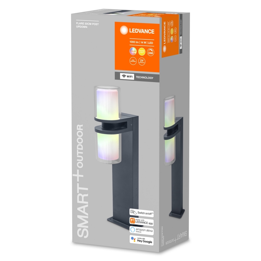 Ledvance - LED RGBW Stmievateľná vonkajšia lampa CASCADE 2xLED/7W/230V IP44 Wi-Fi