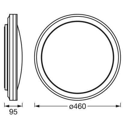 Ledvance - LED RGBW Stmievateľné stropné svietidlo SMART+ CIRCLE LED/28W/230V 3000-6500K Wi-Fi