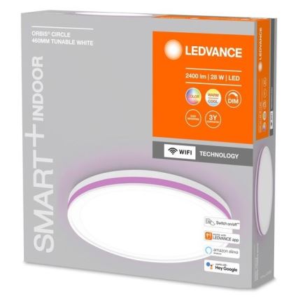 Ledvance - LED RGBW Stmievateľné stropné svietidlo SMART+ CIRCLE LED/28W/230V 3000-6500K Wi-Fi