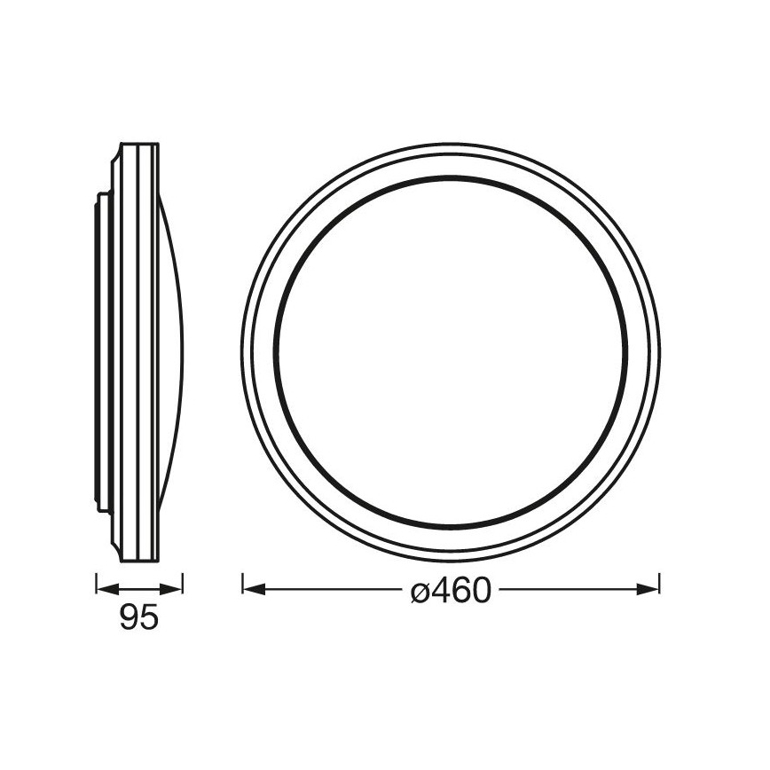 Ledvance - LED RGBW Stmievateľné stropné svietidlo SMART+ CIRCLE LED/28W/230V 3000-6500K Wi-Fi