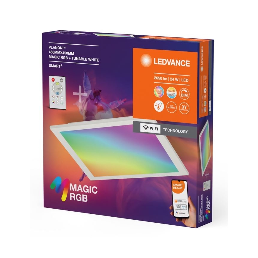Ledvance - LED RGBW Stmievateľné stropné svietidlo SMART+ MAGIC LED/24W/230V 2700-6500K Wi-Fi + diaľkové ovládanie