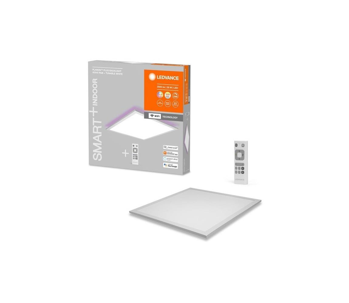 Ledvance - LED RGBW stmievateľný panel SMART+ PLANON LED/28W/230V Wi-Fi + diaľkový ovládač 4058075650152