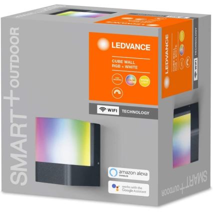 Ledvance - LED RGBW Vonkajšie nástenné svietidlo SMART+ CUBE LED/9,5W/230V IP44 Wi-Fi