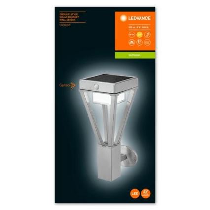 Ledvance - LED Solárne nástenné svietidlo so senzorom BOUQUET LED/6W/3,7V IP44