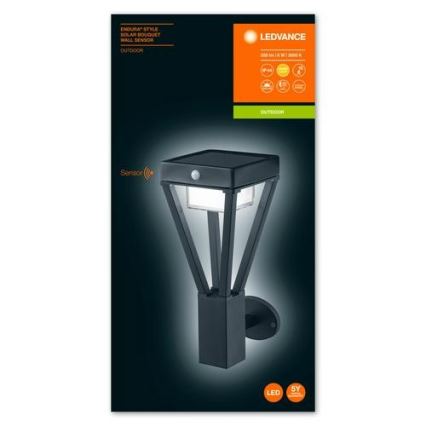 Ledvance - LED Solárne nástenné svietidlo so senzorom BOUQUET LED/6W/3,7V IP44