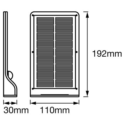 Ledvance - LED Solárne nástenné svietidlo so senzorom DOORLED LED/3W/3,3V 2000 mAh IP44