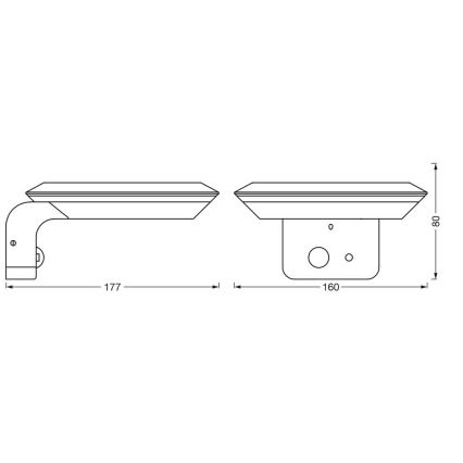 Ledvance - LED Solárne nástenné svietidlo so senzorom ENDURA LED/3,6W/3,7V IP44