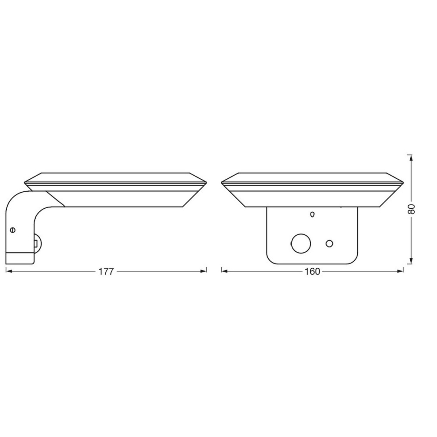 Ledvance - LED Solárne nástenné svietidlo so senzorom ENDURA LED/3,6W/3,7V 1500 mAh IP44
