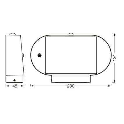 Ledvance - LED Solárne nástenné svietidlo so senzorom ENDURA STYLE LED/4W/3,7V 2000 mAh IP44