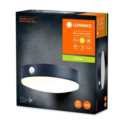 Ledvance-LED Solárne nástenné svietidlo so senzorom ENDURA STYLE LED/6W/3,7V IP44