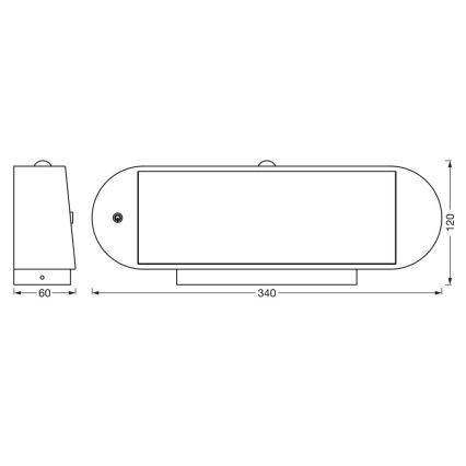 Ledvance - LED Solárne nástenné svietidlo so senzorom ENDURA STYLE LED/6W/7,4V IP44