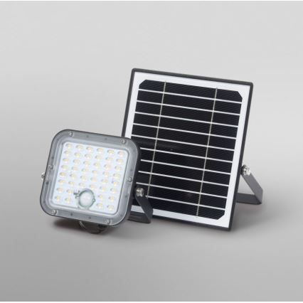 Ledvance - LED Stmievateľný solárny reflektor so senzorom FLOOD SPLIT LED/10W/3,2V 5000 mAh IP65 + diaľkové ovládanie