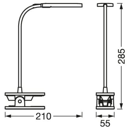 Ledvance - LED Stmievateľná dotyková stolná lampa PANAN LED/5,2W/5V 1000 mAh