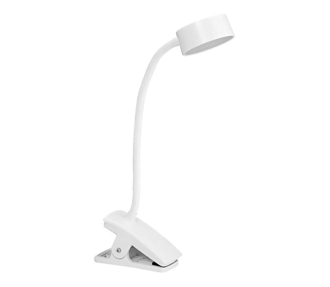 Ledvance - LED stmievateľná dotyková stolová lampa so svorkou CYLINDER LED/4,8W/5V 3000-6500K biela 4099854388552