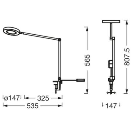 Ledvance - LED Stmievateľná lampa s klipom SUN@HOME LED/15W/230V 2200-5000K CRI 95 Wi-Fi