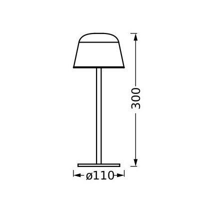 Ledvance - LED Stmievateľná vonkajšia nabíjacia lampa TABLE LED/2,5W/5V IP54 béžová