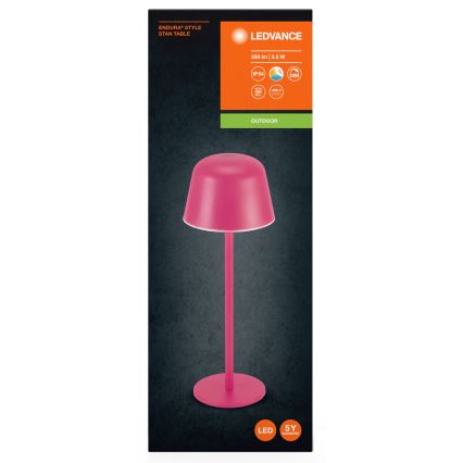 Ledvance - LED Stmievateľná vonkajšia nabíjacia lampa TABLE LED/2,5W/5V IP54 červená