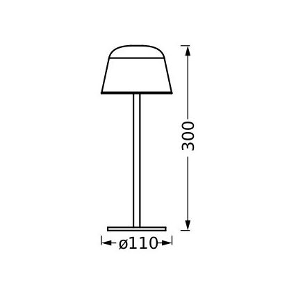 Ledvance - LED Stmievateľná vonkajšia nabíjacia lampa TABLE LED/2,5W/5V IP54 červená