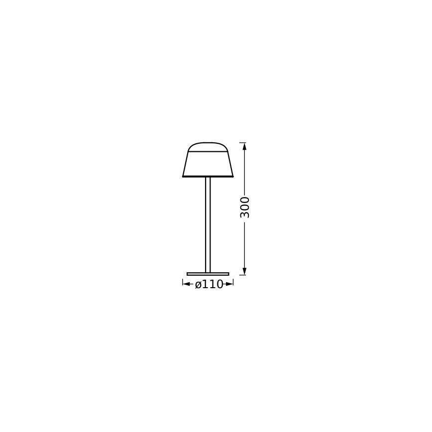 Ledvance - LED Stmievateľná vonkajšia nabíjacia lampa TABLE LED/2,5W/5V IP54 červená