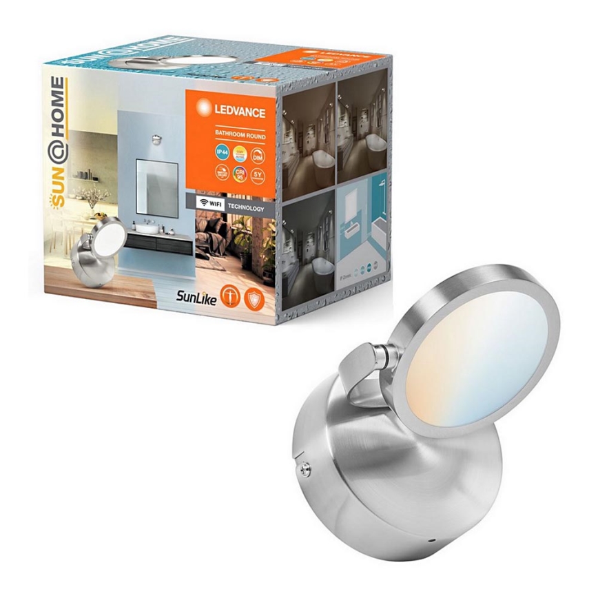 Ledvance - LED Stmievateľné kúpeľňové bodové svietidlo SUN@HOME LED/7,5W/230V 2200-5000K CRI 95 Wi-Fi IP44