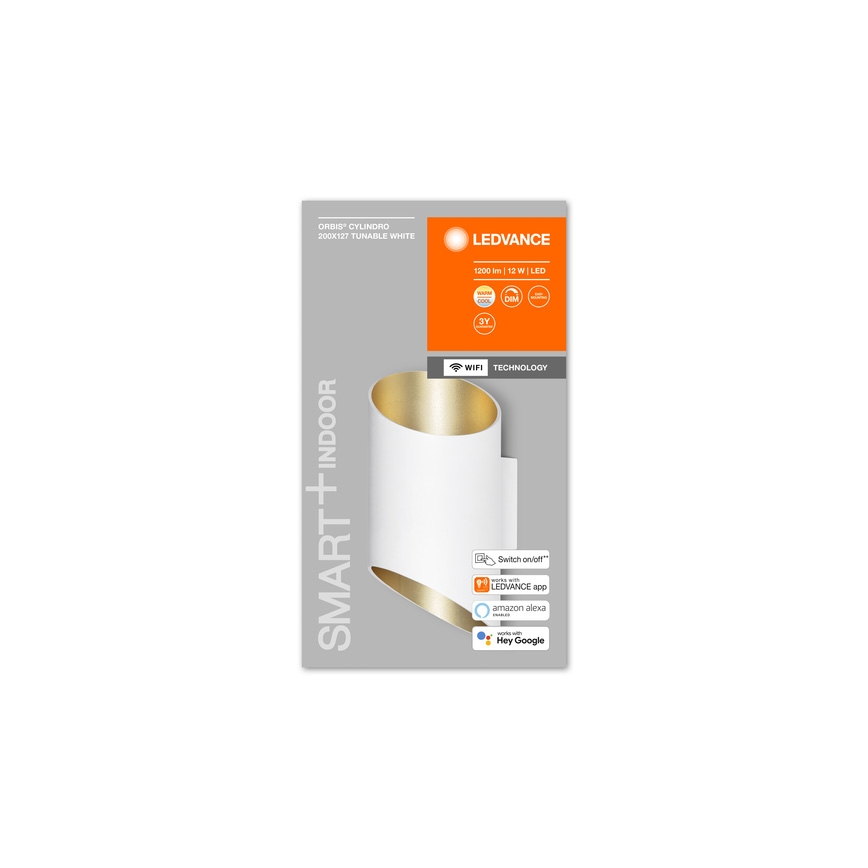 Ledvance - LED Stmievateľné nástenné svietidlo SMART+ CYLINDRO LED/12W/230V 3000-6500K Wi-Fi biela