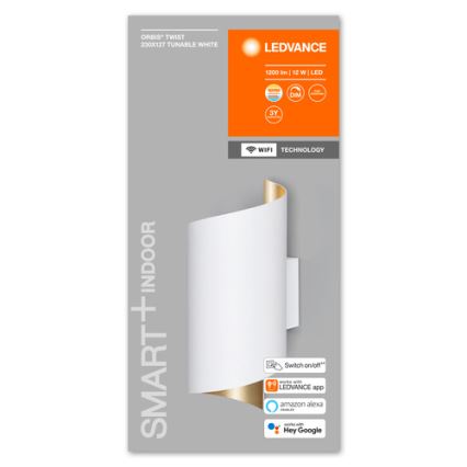 Ledvance - LED Stmievateľné nástenné svietidlo SMART+ TWIST LED/12W/230V 3000-6500K Wi-Fi biela