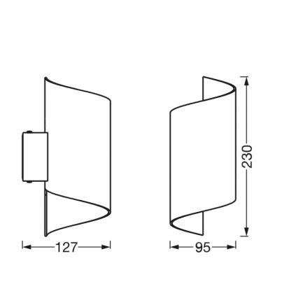 Ledvance - LED Stmievateľné nástenné svietidlo SMART+ TWIST LED/12W/230V 3000-6500K Wi-Fi biela