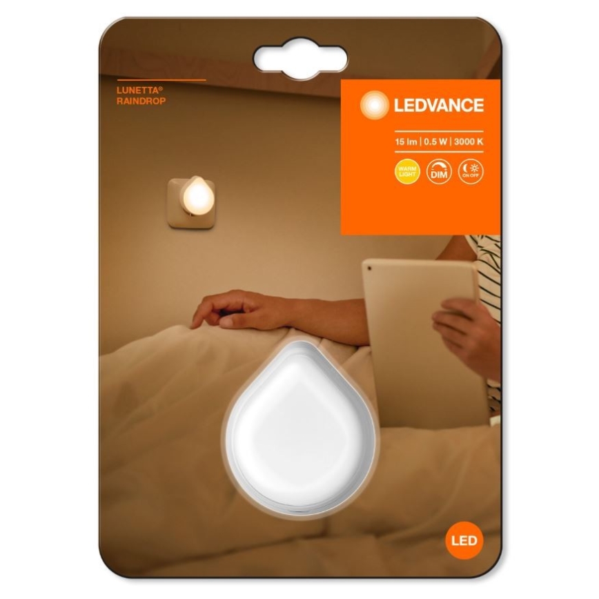 Ledvance - LED Stmievateľné orientačné svietidlo do zásuvky LUNETTA LED/0,5W/230V