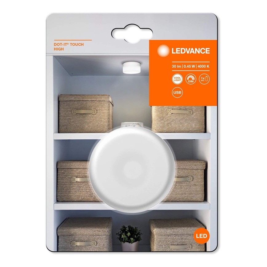 Ledvance - LED Stmievateľné orientačné svietidlo DOT-IT LED/0,45W/5V 500 mAh