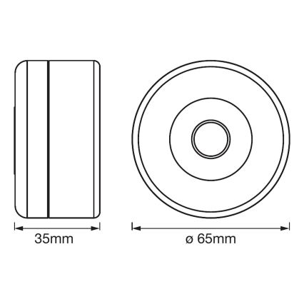 Ledvance - LED Stmievateľné orientačné svietidlo DOT-IT LED/0,45W/5V 500 mAh