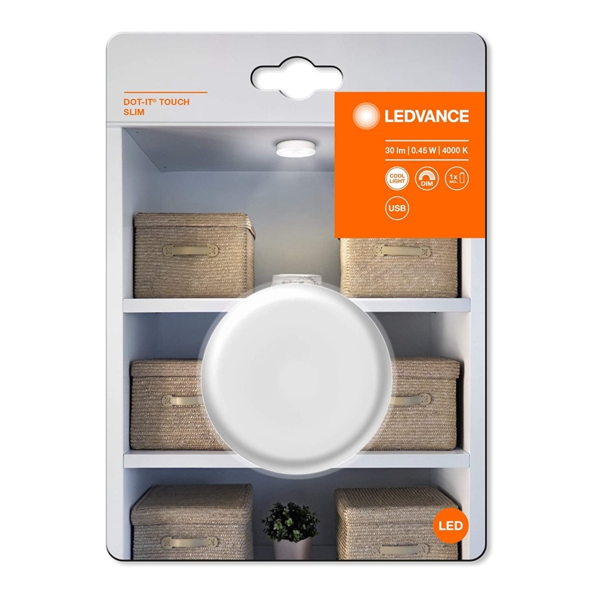 Ledvance - LED Stmievateľné orientačné svietidlo DOT-IT LED/0,45W/5V 500 mAh