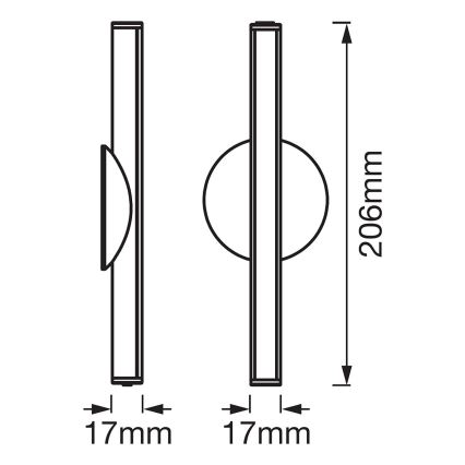 Ledvance - LED Stmievateľné osvetlenie zrkadla LEDSTIXX LED/2W/Li-Ion 800 mAh IP44 CRI 90