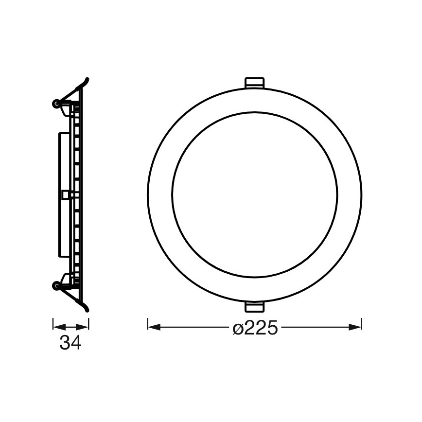 Ledvance - LED Stmievateľné podhľadové svietidlo SUN@HOME LED/22W/230V 2200-5000 CRI 95 Wi-Fi