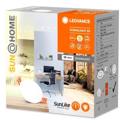 Ledvance - LED Stmievateľné podhľadové svietidlo SUN@HOME LED/4,5W/230V 2200-5000 CRI 95 Wi-Fi