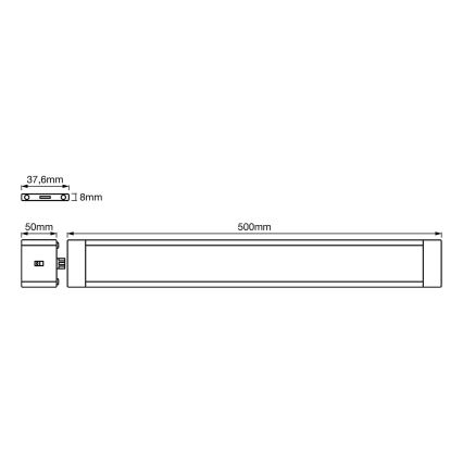 Ledvance - LED Stmievateľné podlinkové svietidlo so senzorom CABINET LED/10W/230V 3000K