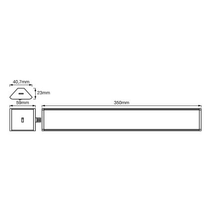 Ledvance - LED Stmievateľné podlinkové svietidlo so senzorom CORNER LED/5W/230V