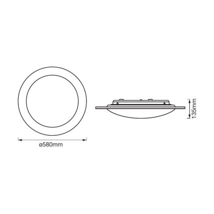 Ledvance - LED Stmievateľné stropné svietidlo ORBIS SPARKLE LED/35W/230V 2700-6500 + diaľkové ovládanie