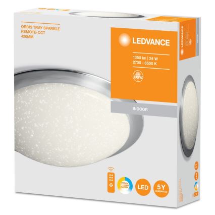 Ledvance - LED Stmievateľné stropné svietidlo SILARA LED/24W/230V + diaľkové ovládanie