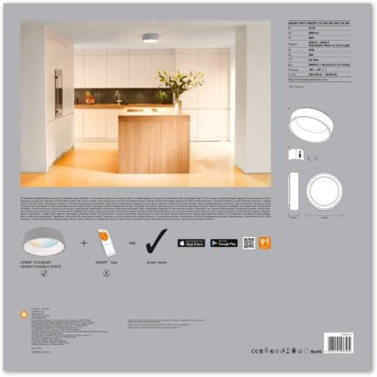 Ledvance - LED Stmievateľné svietidlo SMART+ CYLINDER LED/26W/230V 3000K-6500K Wi-Fi