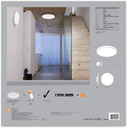 Ledvance - LED Stmievateľné svietidlo SMART+ FRAMELESS LED/28W/230V 3000K-6500K Wi-Fi