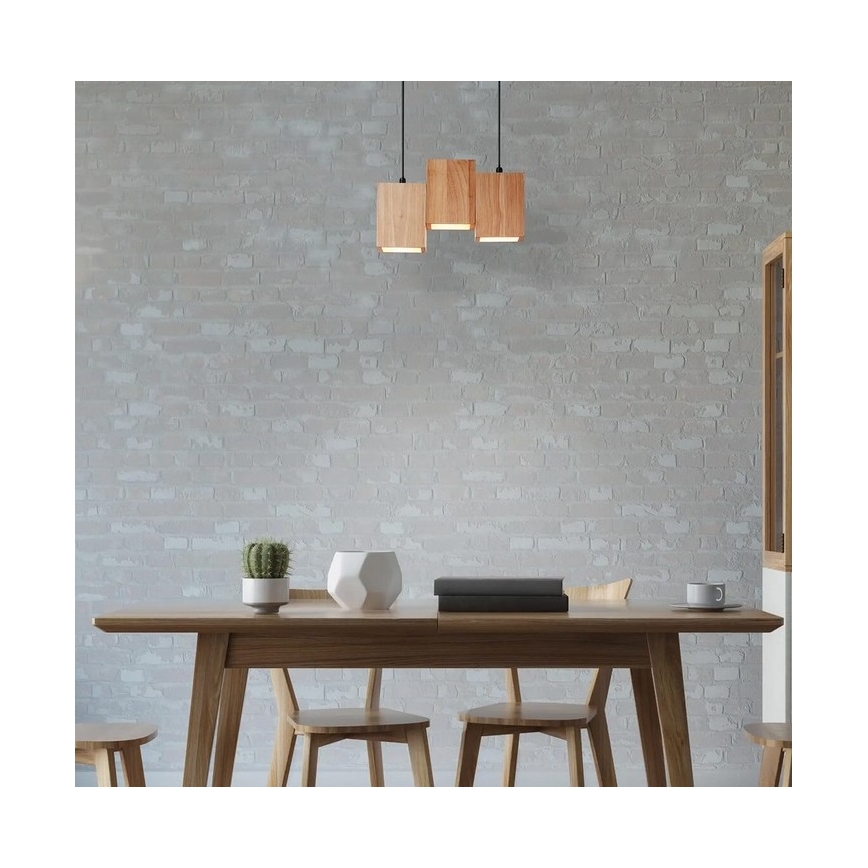Ledvance - LED Stmievateľný luster na lanku DECOR WOOD 3xLED/7W/230V Wi-Fi