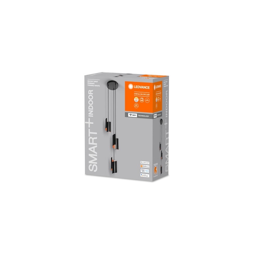 Ledvance - LED Stmievateľný luster na lanku SMART+ DECOR 3xLED/8W/230V čierna Wi-Fi
