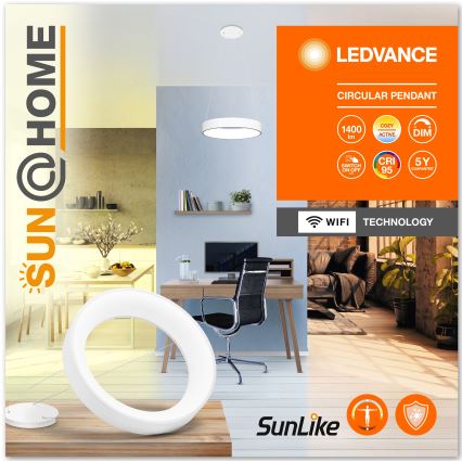 Ledvance - LED Stmievateľný luster na lanku SUN@HOME CIRCULAR LED/18,5W/230V Wi-Fi