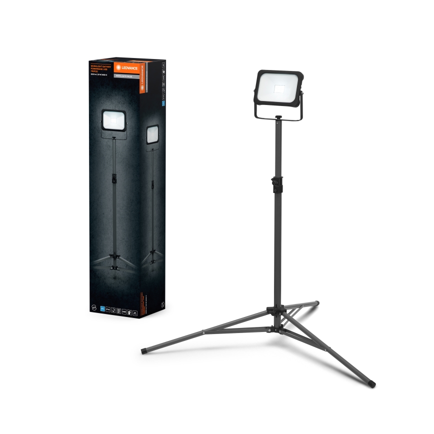 Ledvance - LED Stmievateľný reflektor s držiakom WORKLIGHT TRIPOD LED/20W/3,7V 1500 mAh IP54
