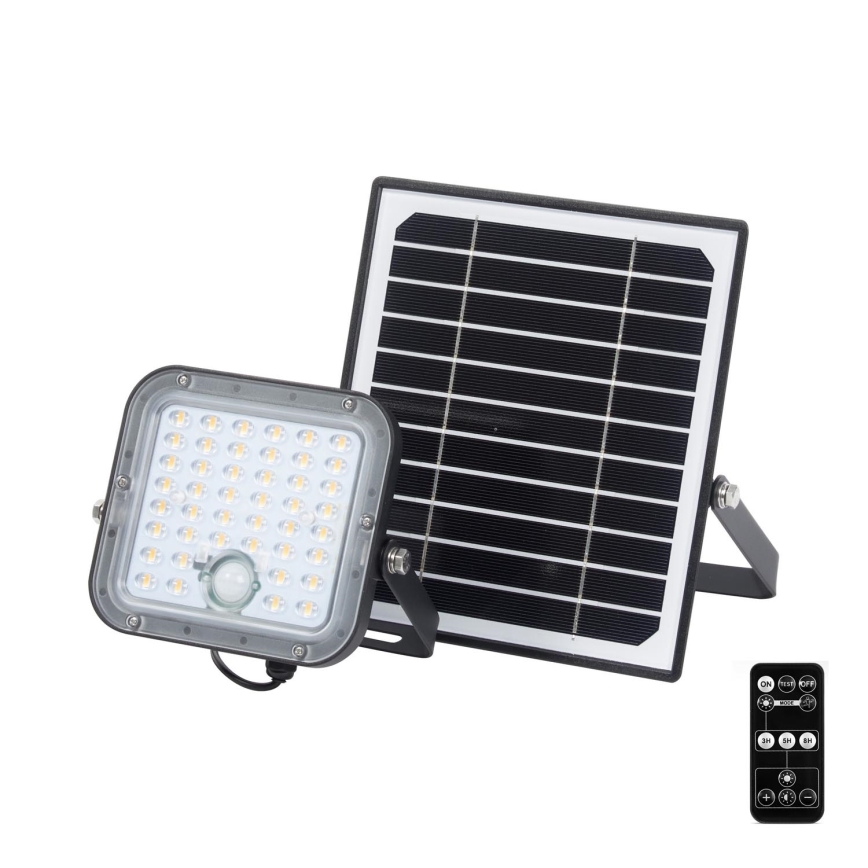 Ledvance - LED Stmievateľný solárny reflektor so senzorom FLOOD SPLIT LED/10W/3,2V 5000 mAh IP65 + diaľkové ovládanie