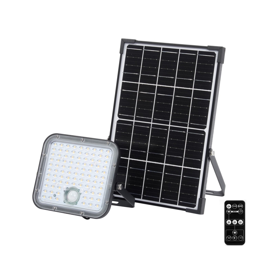 Ledvance - LED Stmievateľný solárny reflektor so senzorom FLOOD SPLIT LED/30W/6,4V 5000 mAh IP65 + diaľkové ovládanie