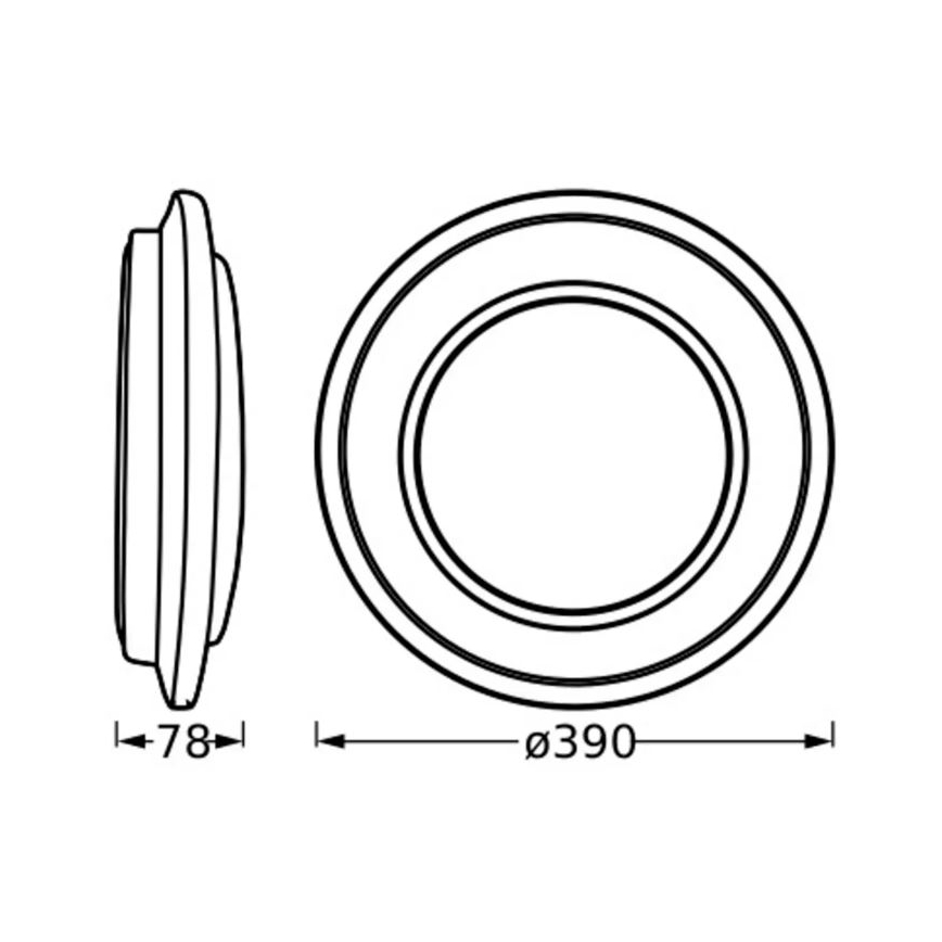 Ledvance - LED Stropné svietidlo ORBIS BERLIN LED/24W/230V strieborná