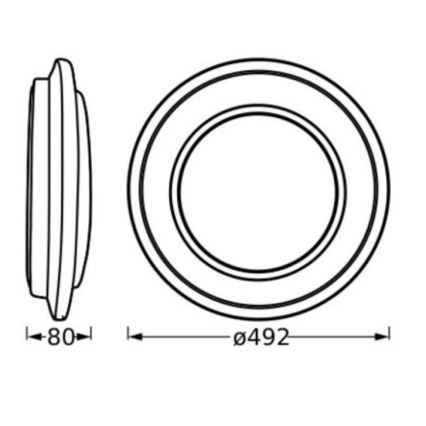 Ledvance - LED Stropné svietidlo ORBIS BERLIN LED/36W/230V čierna