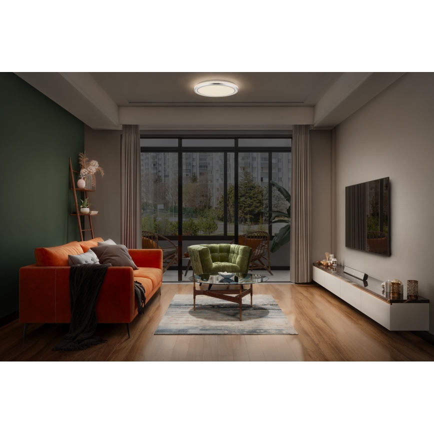 Ledvance - LED Stropné svietidlo ORBIS HELMAN LED/24W/230V pr. 39 cm strieborná